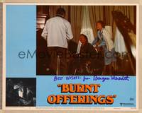 1d007 BURNT OFFERINGS signed LC #5 '76 by Burgess Meredith, who's in a wheelchair with Heckart!