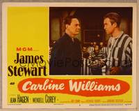 1d214 CARBINE WILLIAMS LC #3 '52 close up of convict James Stewart glaring at Wendell Corey!
