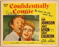 1d011 CONFIDENTIALLY CONNIE signed LC #3 '53 by Van Johnson, who's singing with Janet Leigh!