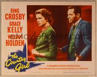 1d227 COUNTRY GIRL LC #4 '54 close up of William Holden talking to Grace Kelly's back!