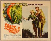 1d229 CRACK IN THE WORLD LC #1 '65 close up of Janette Scott & Kieron Moore running!