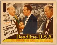 1d018 DEADLINE-U.S.A. signed LC #4 '52 by newspaper managing editor Humphrey Bogart, w/Ed Begley!