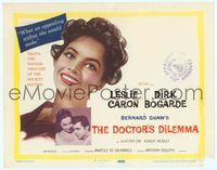 1d084 DOCTOR'S DILEMMA TC '59 Dirk Bogarde thinks Leslie Caron would be an appealing widow!