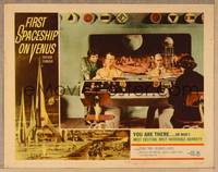 1d263 FIRST SPACESHIP ON VENUS LC #5 '60 four astronauts inside ship with Earth shown in window!