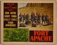 1d271 FORT APACHE LC #2 '48 great image of cavalry officer John Wayne with his men in desert!