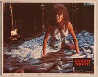 1d273 FRIGHT NIGHT LC #6 '85 wild close up of creepy monstrous bride on floor!