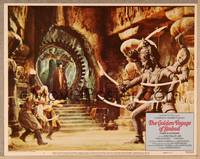 1d295 GOLDEN VOYAGE OF SINBAD LC #7 '73 Ray Harryhausen, Law fighting many-armed statue!