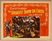 1d299 GREATEST SHOW ON EARTH LC #5 '52 Cecil B. DeMille classic, c/u of lions leaving trainwreck!