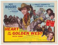 1d092 HEART OF THE GOLDEN WEST TC R55 cool image of Roy Rogers herding cattle + with Ruth Terry!