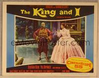 1d349 KING & I LC #4 '56 great close up of Deborah Kerr in huge dress with Yul Brynner!