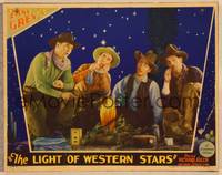 1d360 LIGHT OF WESTERN STARS LC '30 Richard Arlen & three cowboys by campfire, Zane Grey