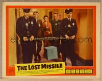 1d371 LOST MISSILE LC #5 '58 Robert Loggia & Ellen Parker watch police carrying iron box!