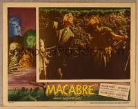 1d378 MACABRE LC #3 '58 William Castle, William Prince & Christine White stare into the sky!