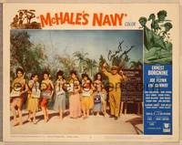 1d036 McHALE'S NAVY signed LC #6 '64 by Ernest Borgnine, who's with seven sexy Hawaiian girls!