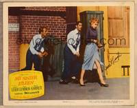 1d038 MY SISTER EILEEN signed LC '55 by Janet Leigh, who's being accosted on the street!