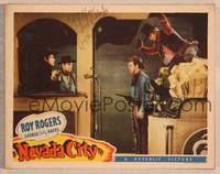 1d039 NEVADA CITY signed LC '41 by Fred Kohler, who's about to ambush Roy Rogers from behind!
