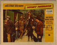 1d410 NIGHT PASSAGE LC #7 '57 James Stewart by train by robber Dan Duryea on horse!