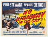 1d100 NO HIGHWAY IN THE SKY TC '51 art of James Stewart being restrained, sexy Marlene Dietrich!