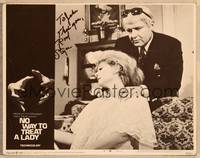 1d041 NO WAY TO TREAT A LADY signed LC #8 '68 by psychopath Rod Steiger, about to strangle girl!