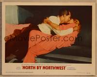 1d414 NORTH BY NORTHWEST LC #3 '59 Cary Grant & Eva Marie Saint kissing in the train's upper berth!