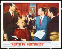 1d419 NORTH BY NORTHWEST LC #3 R66 Cary Grant, Eva Marie Saint, Mason, Landau, Alfred Hitchcock