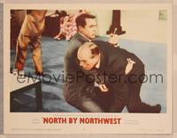 1d413 NORTH BY NORTHWEST LC #4 '59 Alfred Hitchcock, Cary Grant grabs knife in stabbed man!