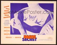 1d438 PARIS SECRET LC '64 French girl opens her blouse to expose her bra and chest tattoos!
