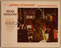 1d464 REAR WINDOW LC #2 '54 Alfred Hitchcock, Jimmy Stewart, Grace Kelly & Ritter look in window!