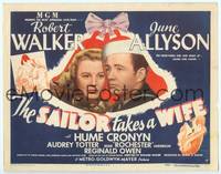 1d108 SAILOR TAKES A WIFE TC '45 close up of newlyweds Robert Walker & June Allyson!