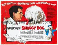 1d113 SHAGGY DOG TC '59 Disney, Fred MacMurray in the funniest sheep dog story ever told!