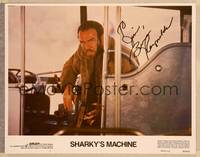 1d048 SHARKY'S MACHINE signed LC #1 '81 by Burt Reynolds, who's close up in bus holding gun!