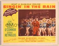 1d491 SINGIN' IN THE RAIN LC #6 '52 Gene Kelly & showgirls on stage in musical number!