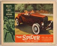1d501 SPIDER LC #8 '58 close up of Gene Persson & June Kenny in cool old car!