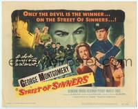 1d127 STREET OF SINNERS TC '57 George Montgomery, only the Devil is the winner here!