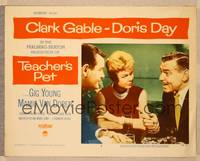 1d524 TEACHER'S PET LC #2 '58 Clark Gable at table talking to Gig Young & Doris Day!