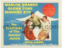 1d130 TEAHOUSE OF THE AUGUST MOON TC '56 art of Asian Marlon Brando, Glenn Ford & Machiko Kyo!