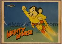 1d530 TERRY-TOON LC #3 '46 great cartoon image of Paul Terry's Mighty Mouse flying!