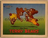 1d532 TERRY-TOON LC #4 '46 great cartoon image of Paul Terry's Terry Bears high-fiving!