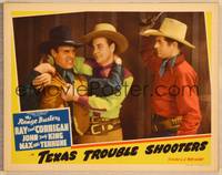1d534 TEXAS TROUBLE SHOOTERS LC '42 close up of Range Busters fighting with bad guys!
