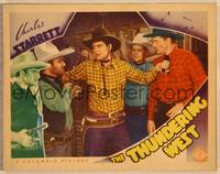 1d545 THUNDERING WEST LC '39 cowboy Charles Starrett surrounded by bad guys!