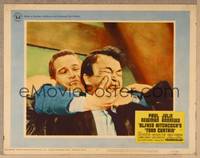 1d558 TORN CURTAIN LC #4 '66 Paul Newman tries to break guy's neck, Alfred Hitchcock