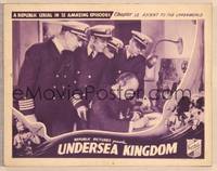 1d566 UNDERSEA KINGDOM Chap12 LC '36 Republic serial, officers watching Morse code transmission!