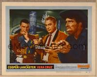 1d571 VERA CRUZ LC #4 '55 Gary Cooper is appalled by Burt Lancaster's eating habits!