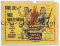 1d137 WAR DRUMS TC '57 artwork of Native American Apache Chief Lex Barker!