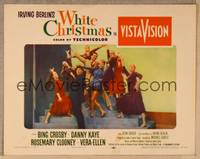1d583 WHITE CHRISTMAS LC '54 Danny Kaye & Vera-Ellen in wacky pose with other dancers!