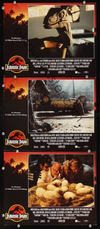 1e904 JURASSIC PARK 8 LCs '93 Steven Spielberg, Richard Attenborough re-creates dinosaurs!