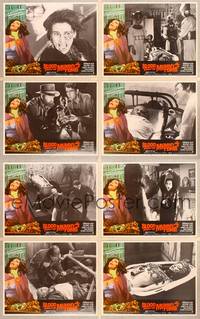 1e110 BLOOD FROM THE MUMMY'S TOMB 8 LCs '72 border artwork of killer severed hand!