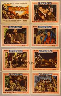 1e133 CHINA GATE 8 LCs '57 Samuel Fuller, Angie Dickinson, Gene Barry, Nat King Cole!