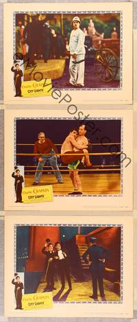 1e878 CITY LIGHTS 3 LCs R50 wacky Charlie Chaplin in the boxing ring!