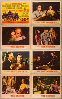 1e140 COBWEB 8 LCs '55 Richard Widmark, Lauren Bacall, Charles Boyer, Gloria Grahame, Lillian Gish
